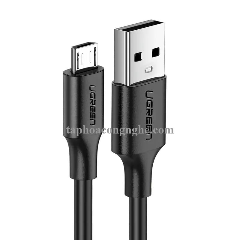 Ugreen 60135 0.5M màu Đen Cáp sạc truyền dữ liệu USB 2.0 sang MICRO USB hỗ trợ sạc nhanh US289 30060135